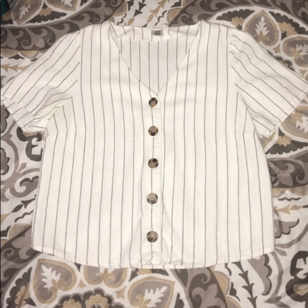 Button down stripped shirt